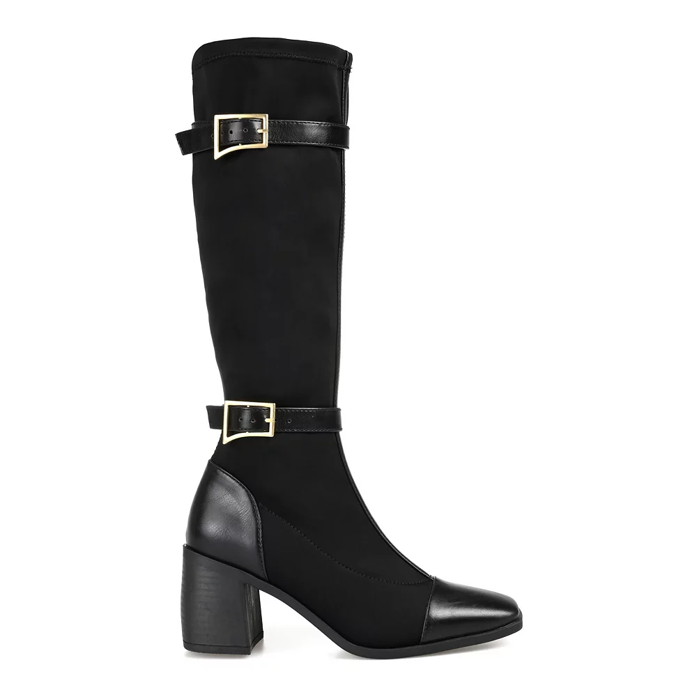Journee Collection Gaibree Women's Buckle Knee-High Boots 2 Journee Collection Gaibree Women's Buckle Knee-High Boots - Image 2