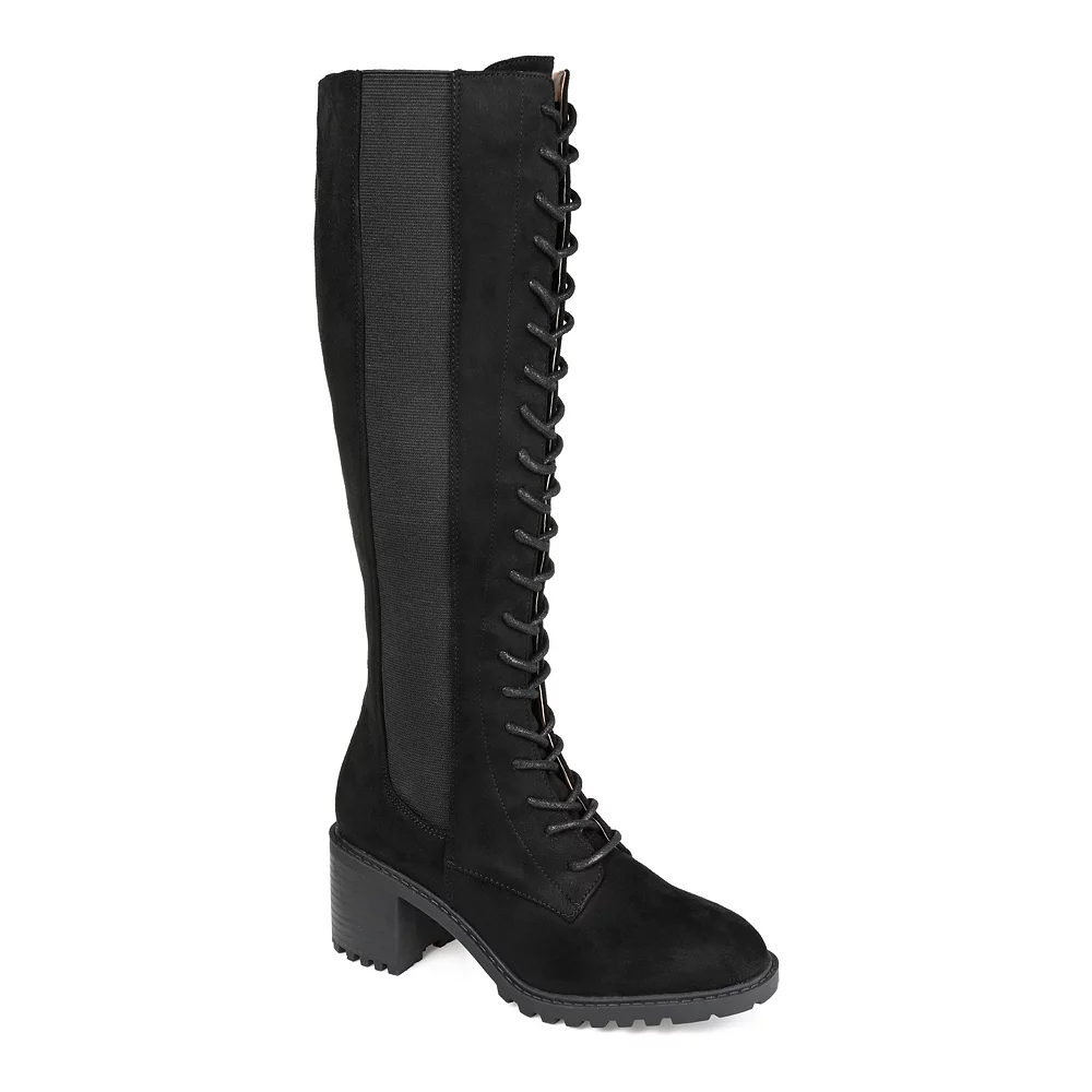 Journee Collection Jennica Women's Knee High Combat Boots 1 Journee Collection Jennica Women's Knee High Combat Boots