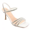 Journee Collection Coraa Women's Tru Comfort Foam™ Rhinestone High Heel Sandals
