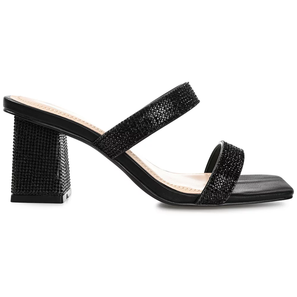 Journee Collection Shandee Women's Tru Comfort Foam™ Rhinestone Block Heel Sandals 2 Journee Collection Shandee Women's Tru Comfort Foam™ Rhinestone Block Heel Sandals - Image 2