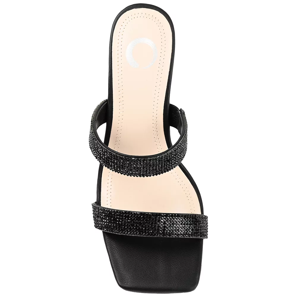 Journee Collection Shandee Women's Tru Comfort Foam™ Rhinestone Block Heel Sandals 4 Journee Collection Shandee Women's Tru Comfort Foam™ Rhinestone Block Heel Sandals - Image 4