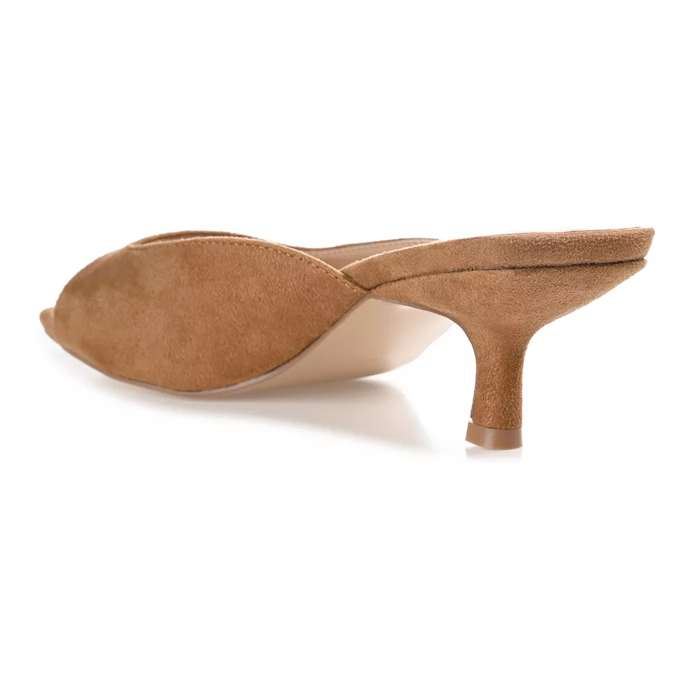 Journee Collection Larna Women's Kitten Sandals 5 Journee Collection Larna Women's Kitten Sandals - Image 5